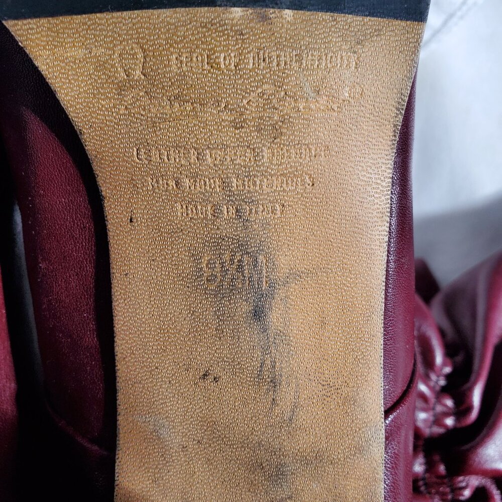 Vintage Aginer oxblood boots sz 8.5 - Picture 7 of 10